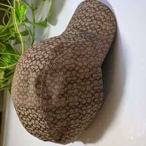 Coach Tan Signature Monogram Hat